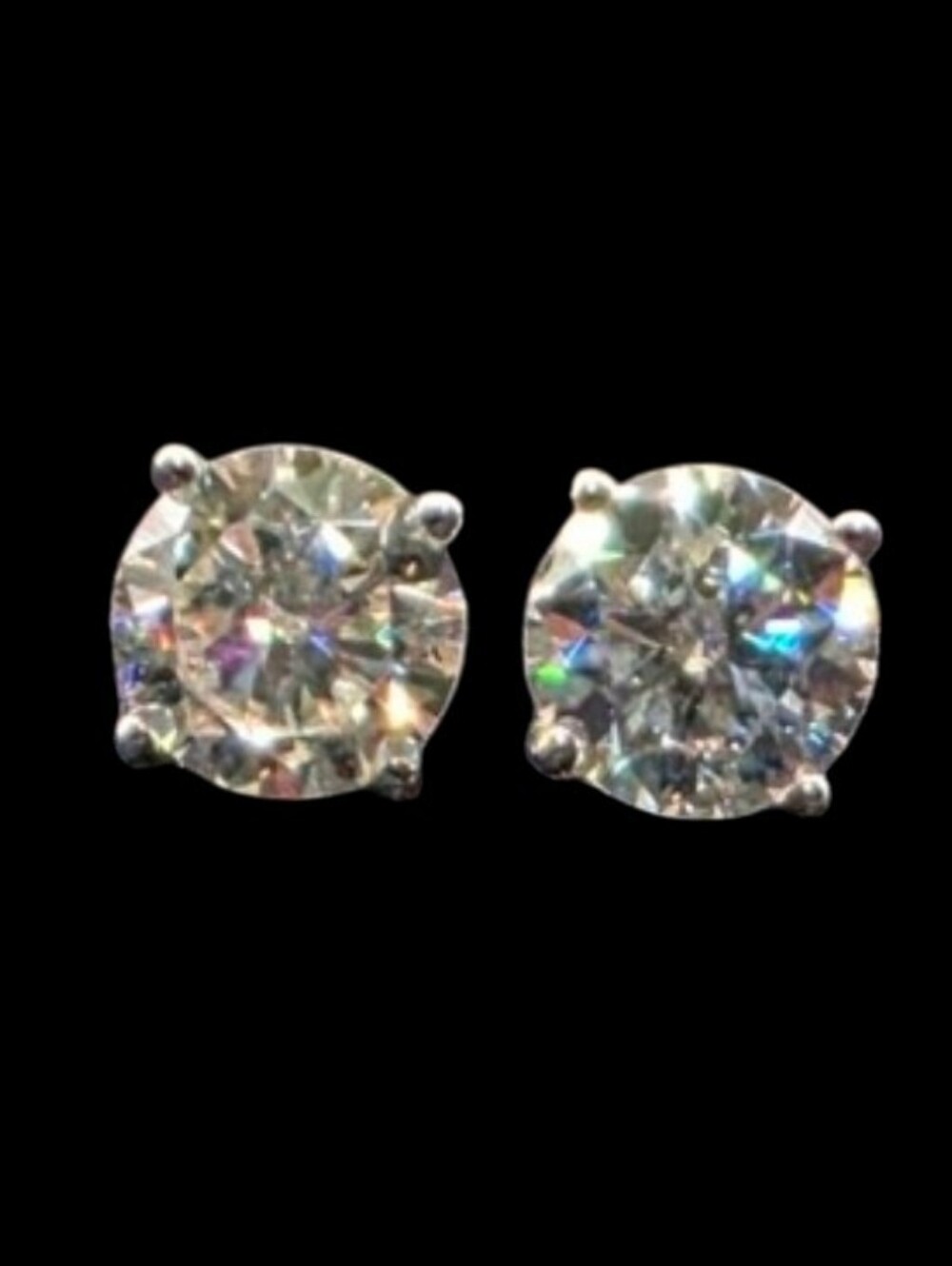 1.60 CTW Moissanite Stud Earrings • .925 Sterling Silver 6 mm Round Luxury